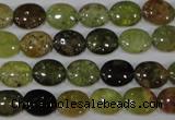 CGA220 15.5 inches 8*10mm oval natural green garnet beads