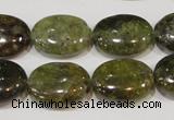 CGA224 15.5 inches 15*20mm oval natural green garnet beads