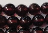 CGA358 15 inches 5mm round natural red garnet beads wholesale