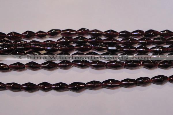 CGA374 15 inches 5*8mm rice natural red garnet beads wholesale