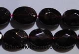 CGA414 15.5 inches 9*12mm faceted oval natural red garnet beads wholesale