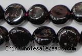 CGA467 15.5 inches 10mm coin natural red garnet beads wholesale