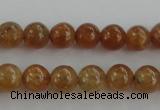 CGA501 15.5 inches 4mm round A grade yellow red garnet beads