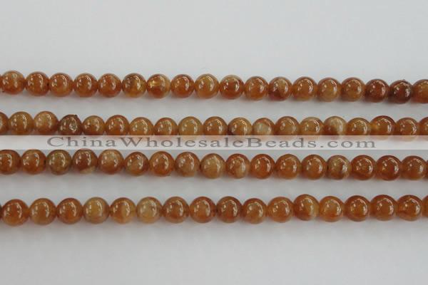CGA502 15.5 inches 6mm round A grade yellow red garnet beads