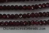 CGA517 15.5 inches 2*3mm faceted rondelle red garnet beads