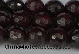 CGA664 15.5 inches 10mm faceted round red garnet beads wholesale