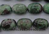 CGA85 15.5 inches 13*18mm egg-shaped red green garnet gemstone beads