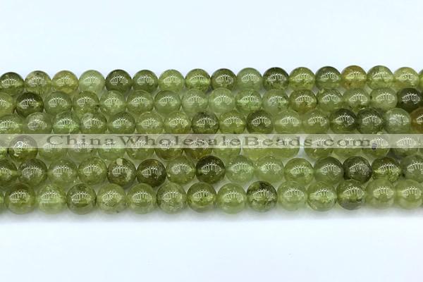 CGA851 15 inches 8mm round green garnet beads
