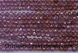 CGA857 15 inches 2mm faceted round red garnet beads