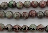 CGA87 15.5 inches 6mm round red green garnet gemstone beads