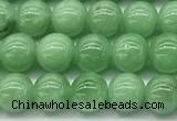 CGA930 15 inches 6mm round green angel skin beads