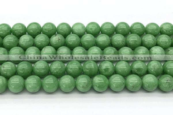 CGA932 15 inches 10mm round green angel skin beads
