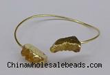 CGB1031 8*18mm - 10*20mm freeform druzy agate bangles