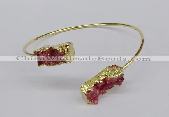 CGB1033 8*18mm - 10*20mm freeform druzy agate bangles