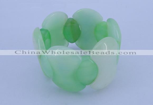 CGB150 8 inches fashion dyed white jade gemstone stretchy bracelet