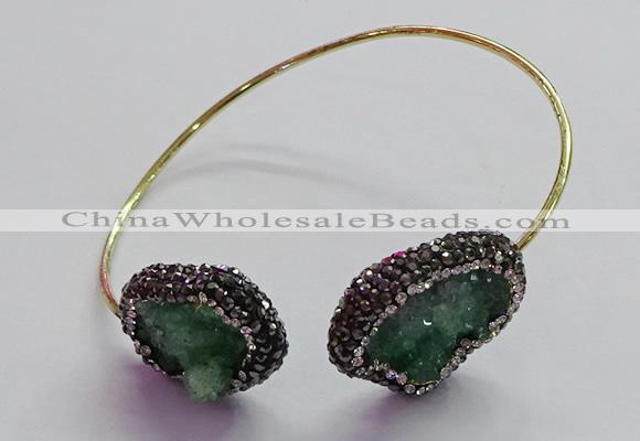 CGB1505 18*25mm - 20*28mm freeform druzy agate bangles wholesale