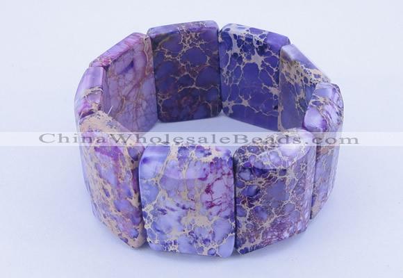 CGB159 8 inches fashion dyed imperial jasper gemstone stretchy bracelet