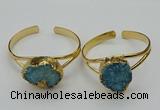 CGB2004 22*30mm - 25*30mm freeform druzy agate gemstone bangles