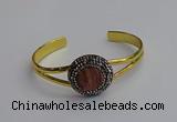 CGB2030 25mm coin plated druzy agate bangles wholesale