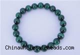 CGB216 2pcs 7.5 inches 6mm natural malachite gemstone bracelets