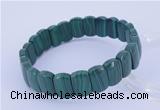 CGB224 7 inches 8*12mm rectangle natural malachite gemstone bracelets