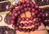 CGB2513 7.5 inches 9mm round ruby zoisite beaded bracelets