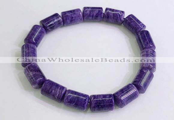 CGB2577 7.5 inches 8*12mm tube charoite gemstone bracelet