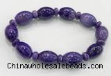 CGB2578 7.5 inches 13*17mm rice charoite gemstone bracelet