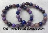 CGB2607 7.5 inches 11mm round natural sugilite beaded bracelets