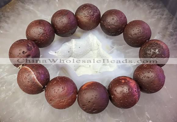 CGB3009 7.5 inches 20mm round agate bracelet wholesale