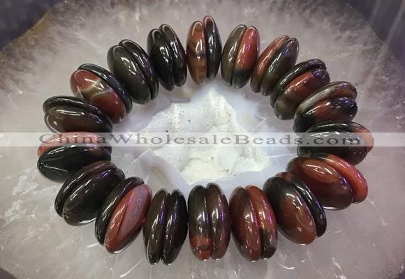CGB3018 7.5 inches 6*22mm rondelle agate bracelet wholesale