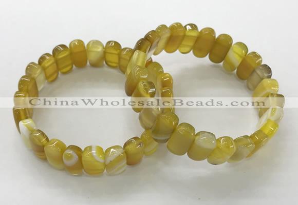 CGB3101 7.5 inches 8*15mm oval agate gemstone bracelets