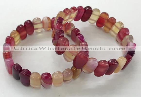 CGB3103 7.5 inches 8*15mm oval agate gemstone bracelets