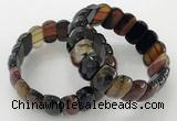 CGB3123 7.5 inches 10*20mm faceted oval agate bracelets