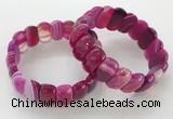 CGB3125 7.5 inches 10*20mm faceted oval agate bracelets