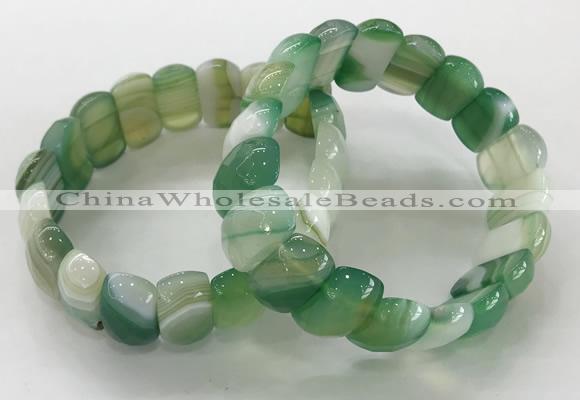 CGB3129 7.5 inches 10*20mm faceted oval agate bracelets