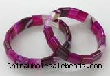 CGB3167 7.5 inches 12*15mm rectangle agate bracelets wholesale