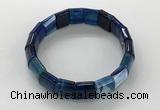 CGB3171 7.5 inches 12*15mm rectangle agate bracelets wholesale