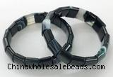 CGB3174 7.5 inches 12*15mm rectangle agate bracelets wholesale