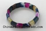 CGB3179 7.5 inches 12*15mm rectangle agate bracelets wholesale