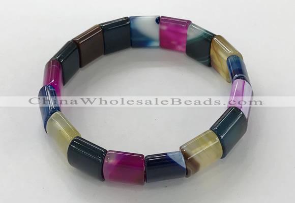 CGB3179 7.5 inches 12*15mm rectangle agate bracelets wholesale