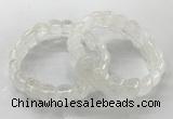 CGB3220 7.5 inches 12*20mm oval white crystal bracelets