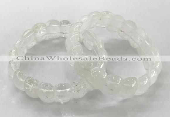 CGB3220 7.5 inches 12*20mm oval white crystal bracelets