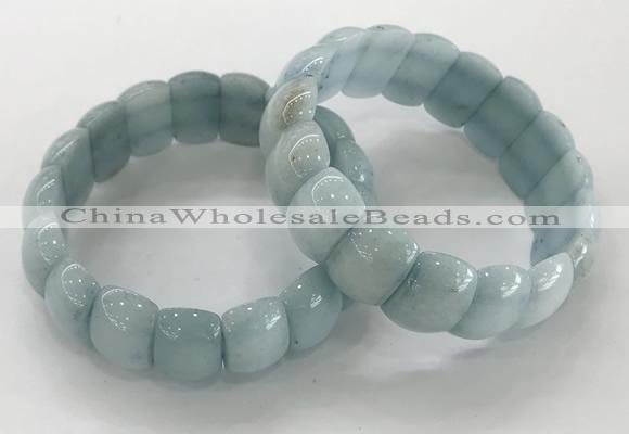 CGB3223 7.5 inches 12*20mm oval imitation aquamarine bracelets