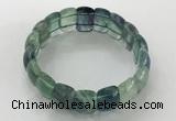 CGB3226 7.5 inches 12*20mm oval fluorite gemstone bracelets