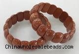 CGB3232 7.5 inches 12*20mm oval red jasper bracelets