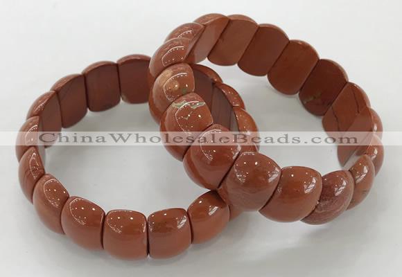 CGB3232 7.5 inches 12*20mm oval red jasper bracelets