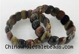 CGB3235 7.5 inches 12*20mm oval mixed tiger eye bracelets