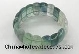 CGB3243 7.5 inches 12*25mm oval fluorite gemstone bracelets