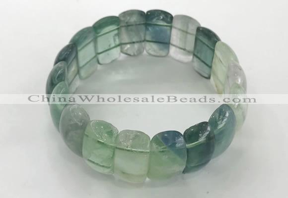 CGB3243 7.5 inches 12*25mm oval fluorite gemstone bracelets